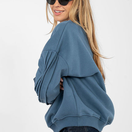 Women's Cotton Elastane Sweatshirt Casual Comfort Round Neck - Très Elite