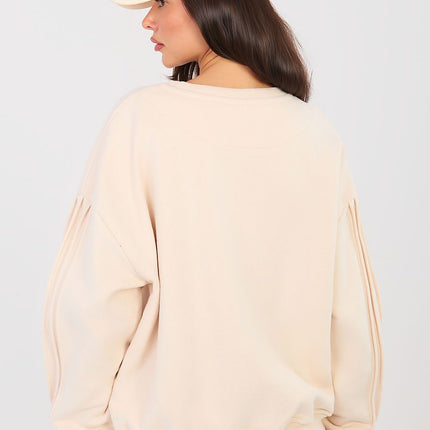 Women's Cotton Elastane Sweatshirt Casual Comfort Round Neck - Très Elite