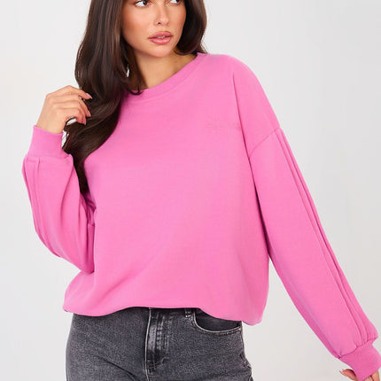 Women's Cotton Elastane Sweatshirt Casual Comfort Round Neck - Très Elite