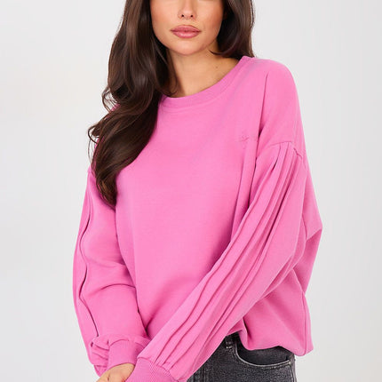 Women's Cotton Elastane Sweatshirt Casual Comfort Round Neck - Très Elite