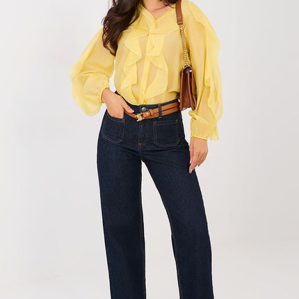 Collarless Women's Long Sleeve Shirt for Formal and Everyday Wear - Très Elite