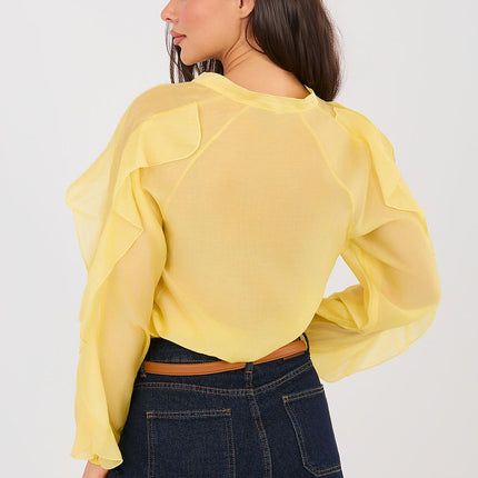 Collarless Women's Long Sleeve Shirt for Formal and Everyday Wear - Très Elite