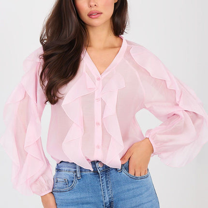 Collarless Women's Long Sleeve Shirt for Formal and Everyday Wear - Très Elite