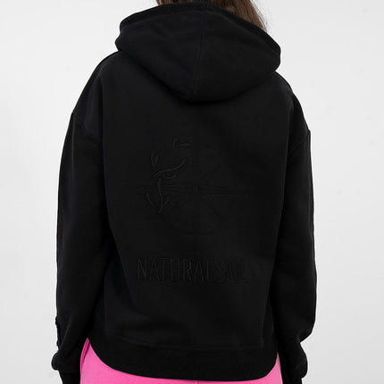 Womens Zip Up Hooded Sweatshirt With Pockets Cotton Elastane Blend - Très Elite