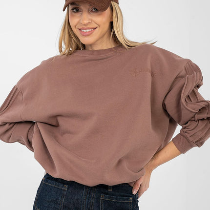 Women's Cotton Elastane Sweatshirt Casual Comfort Round Neck - Très Elite