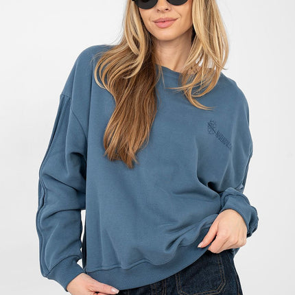 Women's Cotton Elastane Sweatshirt Casual Comfort Round Neck - Très Elite