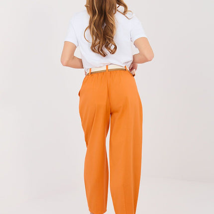 Women Carrot Cut Trousers High Waist Seven Eighths Length Cotton Elastane - Très Elite