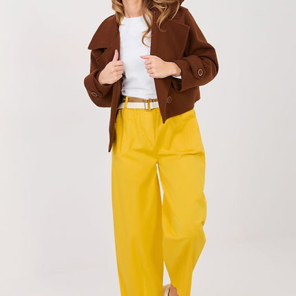 Women Carrot Cut Trousers High Waist Seven Eighths Length Cotton Elastane - Très Elite