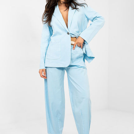 Women Carrot Cut Trousers High Waist Seven Eighths Length Cotton Elastane - Très Elite
