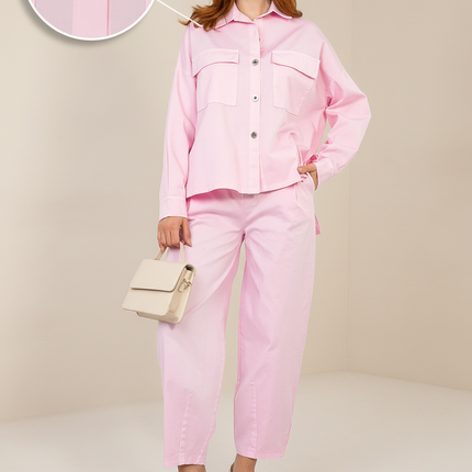 Women Casual Long Sleeve Shirt Cotton Elastane For Everyday Comfort - Très Elite- Très Elite