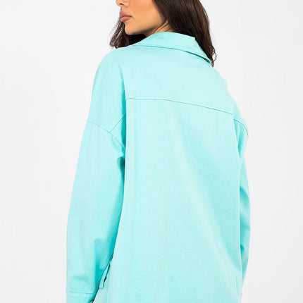 Women Casual Long Sleeve Shirt Cotton Elastane For Everyday Comfort - Très Elite- Très Elite