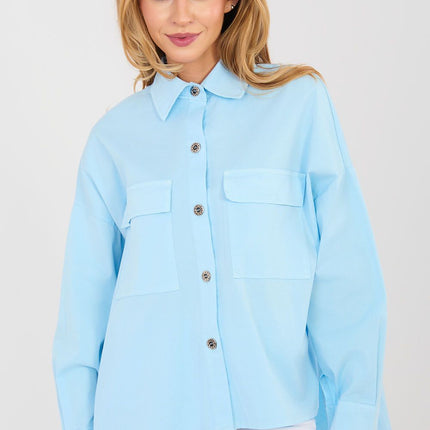 Women Casual Long Sleeve Shirt Cotton Elastane For Everyday Comfort - Très Elite- Très Elite