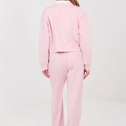Hoodie And Trousers Tracksuit Set With Embroidered Front Logos For Casual Wear - Très Elite
