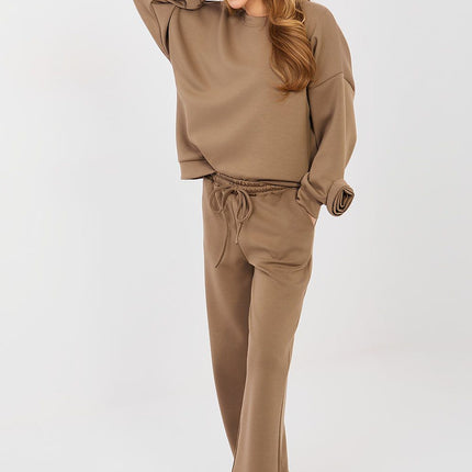 Women Viscose Elastane Sweatshirt and Pants Set for Everyday Casual - Très Elite