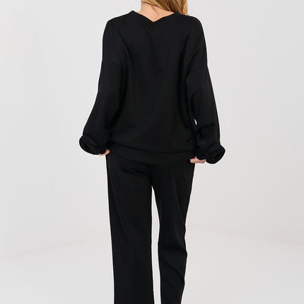 Women Viscose Elastane Sweatshirt and Pants Set for Everyday Casual - Très Elite