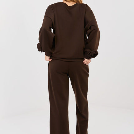 Women Viscose Elastane Sweatshirt and Pants Set for Everyday Casual - Très Elite