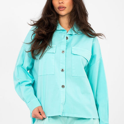 Women Casual Long Sleeve Shirt Cotton Elastane For Everyday Comfort - Très Elite- Très Elite