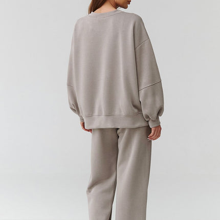 Women's Oversize Set With Loose Blouse And Straight Leg Pants - Très Elite