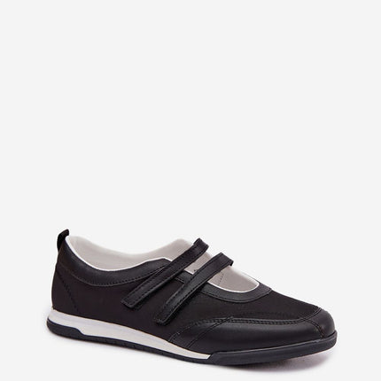 Women's Sporty Eco Leather Ballet Flats With Instep Straps Lightweight - Très Elite