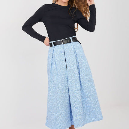 Decora Flared Midi Skirt For Women With Elastic Waistband Elegant Comfort - Très Elite