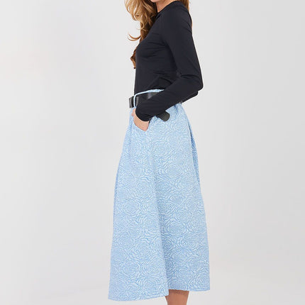 Decora Flared Midi Skirt For Women With Elastic Waistband Elegant Comfort - Très Elite