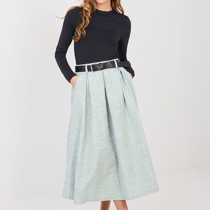 Decora Flared Midi Skirt For Women With Elastic Waistband Elegant Comfort - Très Elite