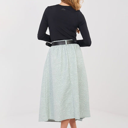 Decora Flared Midi Skirt For Women With Elastic Waistband Elegant Comfort - Très Elite