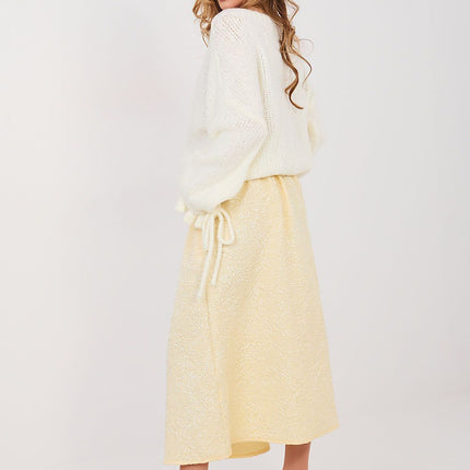 Decora Flared Midi Skirt For Women With Elastic Waistband Elegant Comfort - Très Elite