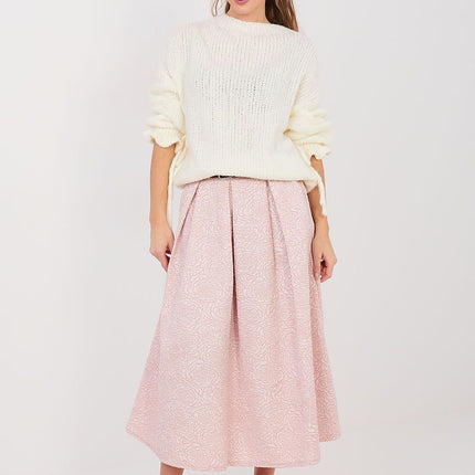 Decora Flared Midi Skirt For Women With Elastic Waistband Elegant Comfort - Très Elite