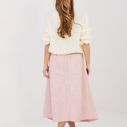 Decora Flared Midi Skirt For Women With Elastic Waistband Elegant Comfort - Très Elite