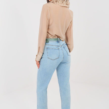 Women's Mom Jeans High Waist Tapered Leg Comfort Model 224310 - Très Elite