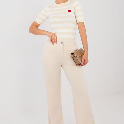 Striped Short Sleeve Sweater For Women Model 224317 - Très Elite
