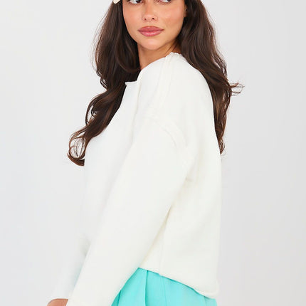 Womens Casual Sweatshirt Model 224326 With Long Sleeves And Round Neckline - Très Elite