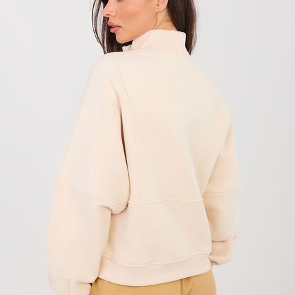 Stylish Womens Minimalist Sweatshirt Standard Length With Long Sleeves - Très Elite