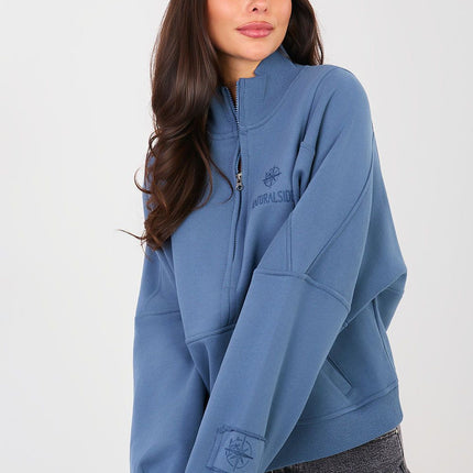 Stylish Womens Minimalist Sweatshirt Standard Length With Long Sleeves - Très Elite