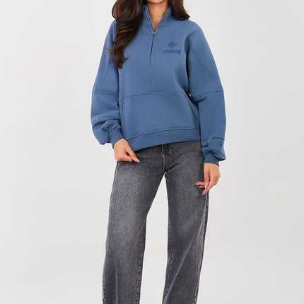 Stylish Womens Minimalist Sweatshirt Standard Length With Long Sleeves - Très Elite