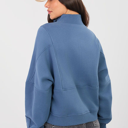 Stylish Womens Minimalist Sweatshirt Standard Length With Long Sleeves - Très Elite