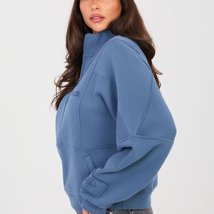 Stylish Womens Minimalist Sweatshirt Standard Length With Long Sleeves - Très Elite