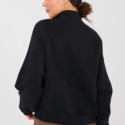 Stylish Womens Minimalist Sweatshirt Standard Length With Long Sleeves - Très Elite