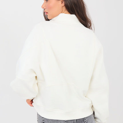 Stylish Womens Minimalist Sweatshirt Standard Length With Long Sleeves - Très Elite
