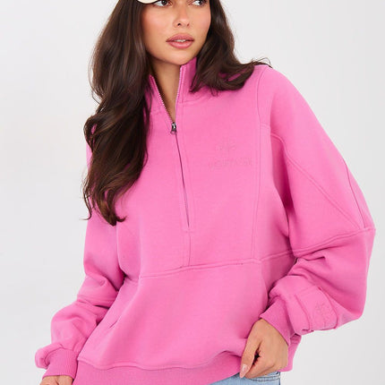 Stylish Womens Minimalist Sweatshirt Standard Length With Long Sleeves - Très Elite