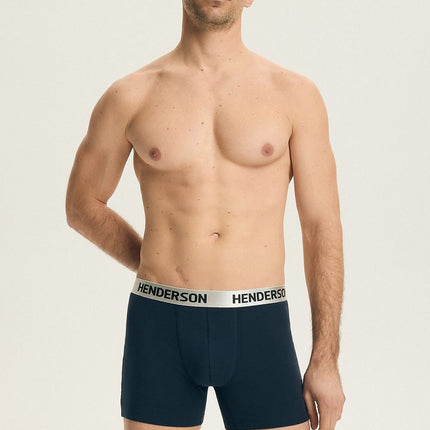 Two Pack Mens Boxers Blue Navy With Longer Leg And Breathable Comfort - Très Elite