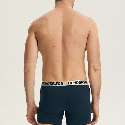 Two Pack Mens Boxers Blue Navy With Longer Leg And Breathable Comfort - Très Elite