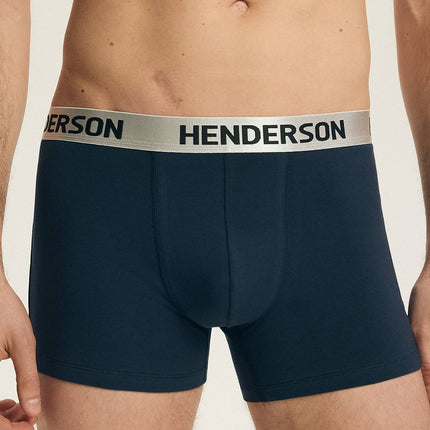 Two Pack Mens Boxers Set In Blue And Navy Comfortable Fitted Cut - Très Elite