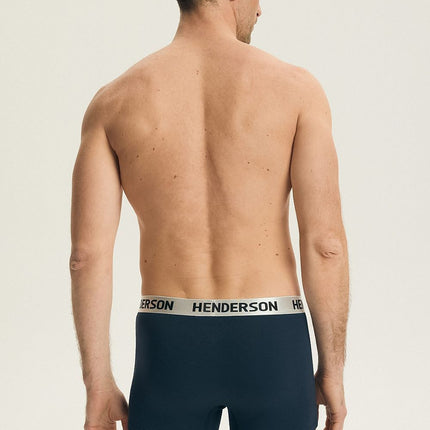 Two Pack Mens Boxers Set In Blue And Navy Comfortable Fitted Cut - Très Elite