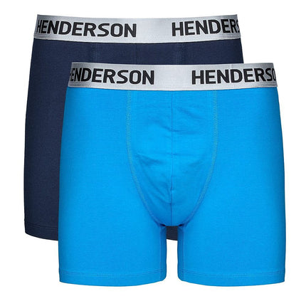 Two Pack Mens Boxers Blue Navy With Longer Leg And Breathable Comfort - Très Elite