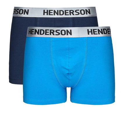 Two Pack Mens Boxers Set In Blue And Navy Comfortable Fitted Cut - Très Elite