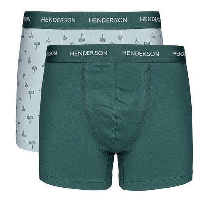 Two Pack Men's Boxers Set With Printed And Solid Fabric - Très Elite