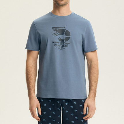 Comfortable Mens Pajamas Set With Round Neck T Shirt Front Print - Très Elite