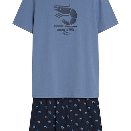 Comfortable Mens Pajamas Set With Round Neck T Shirt Front Print - Très Elite